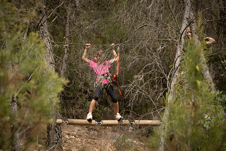 Parc aventura Terres de l'Ebre — família al circuit